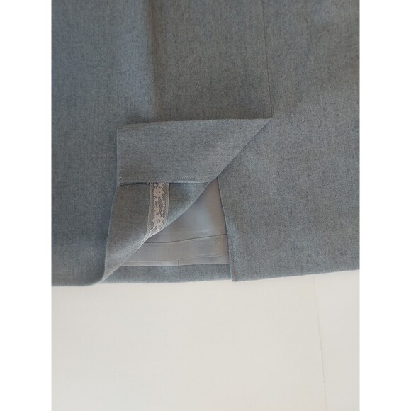 Vintage 1990s Ladies Gray Pendleton Wool Lined Skirt Size 12 Midi Professional - Picture 7 of 8